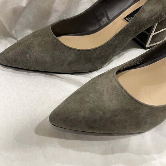 NWOB Womens Sz 8.5 Never worn Steven by Steve Madden Buena Gray 2.5" Suede Heels - Picture 4 of 14